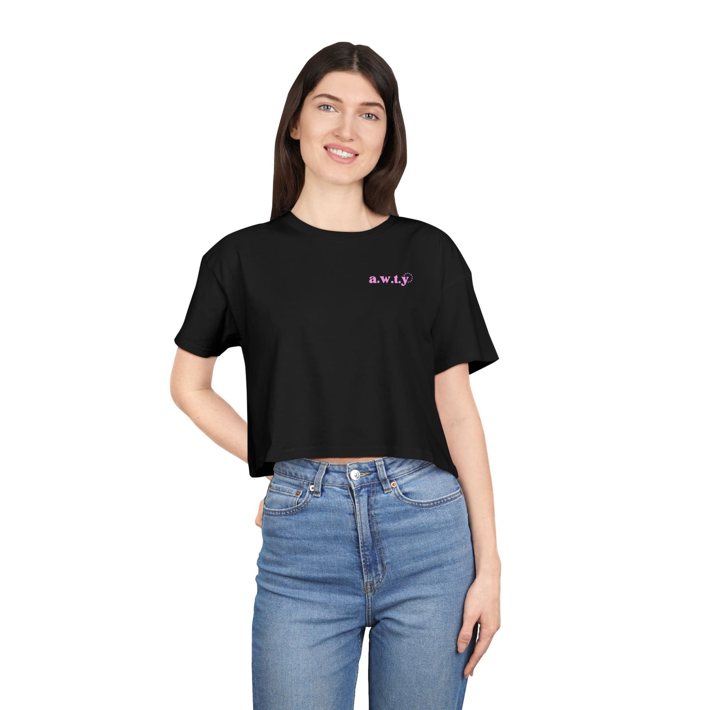 Are We There Yet Adventures Bubble Logo - Stylish Women's Crop Tee