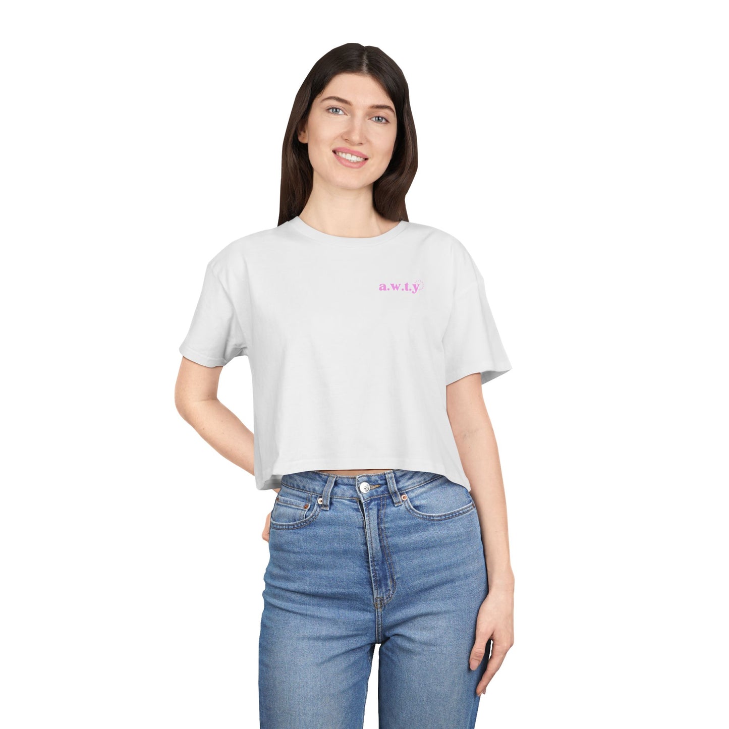 Are We There Yet Adventures Bubble Logo - Stylish Women's Crop Tee